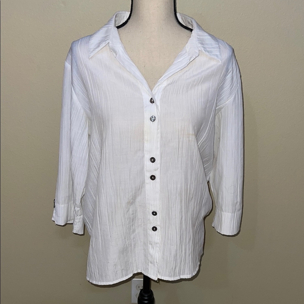 White Button-Up Blouse